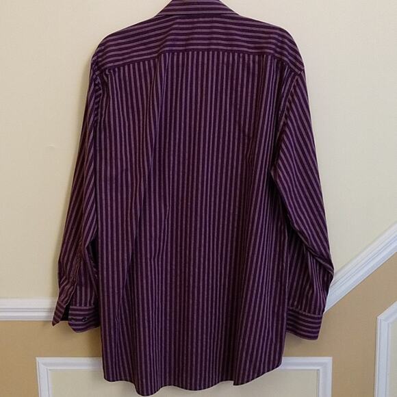 Claiborne Stripe Wrinkle Free Button Down size 17 1/2 - Picture 4 of 6